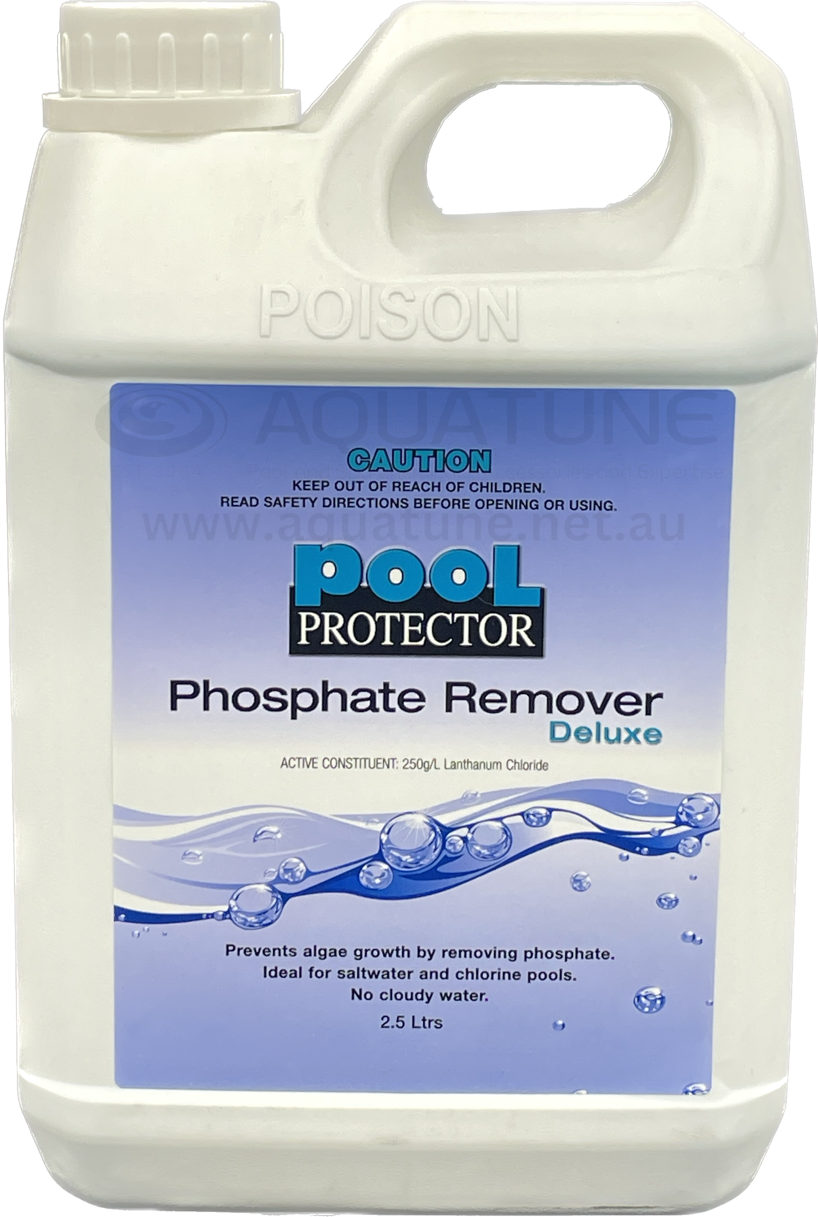 Pool Protector 2.5 Litre Phosphate Remover Deluxe - the strongest on the Australian market (250g/L Lanthanum Chloride)