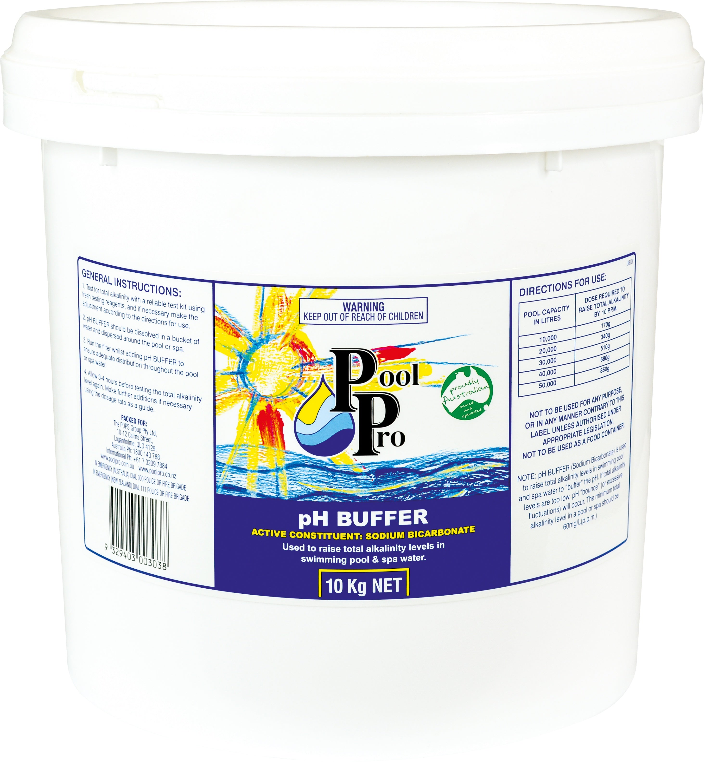 pH Buffer Pail (Bucket) 10kg - B10P