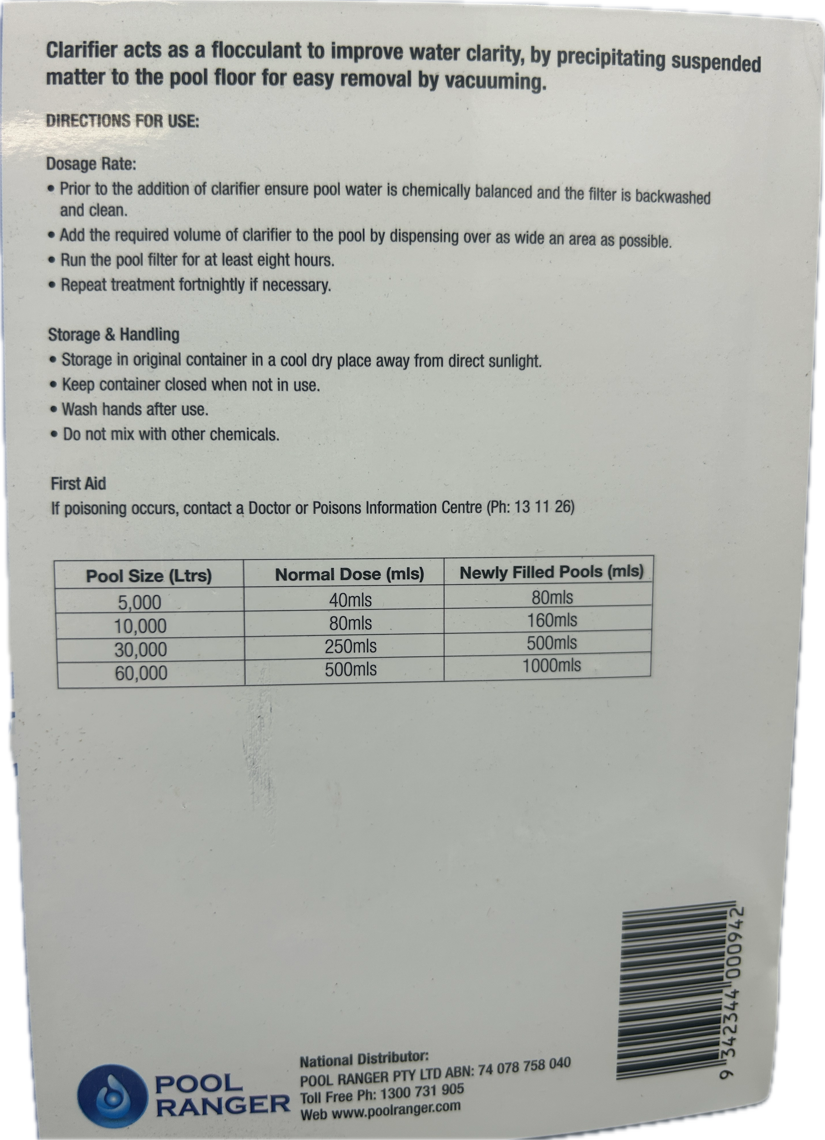 Pool Protector 20 Litre Clarifier