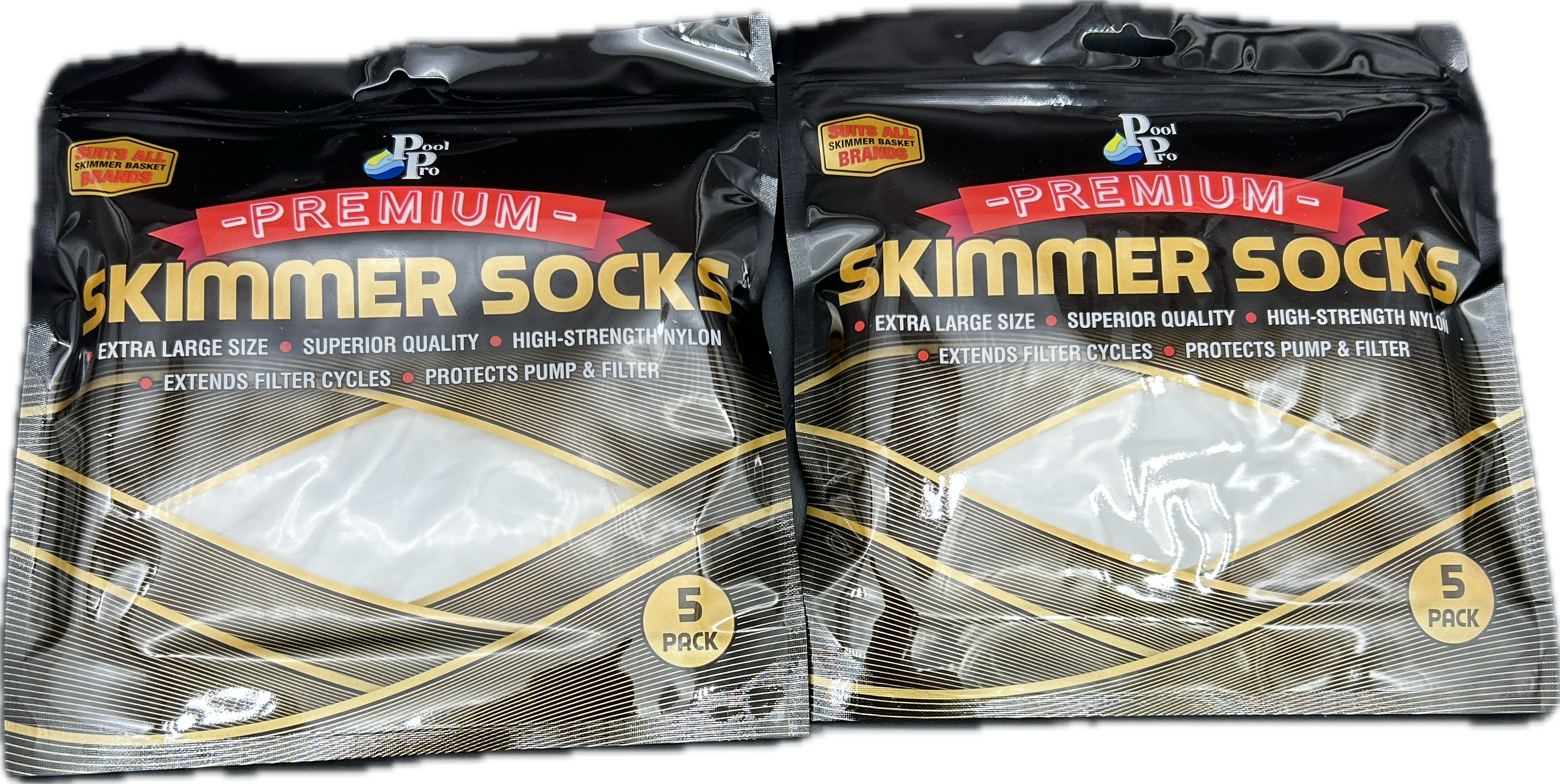 2 x Extra Large Premium Skimmer Socks - 2 packets of 5. FS20.1