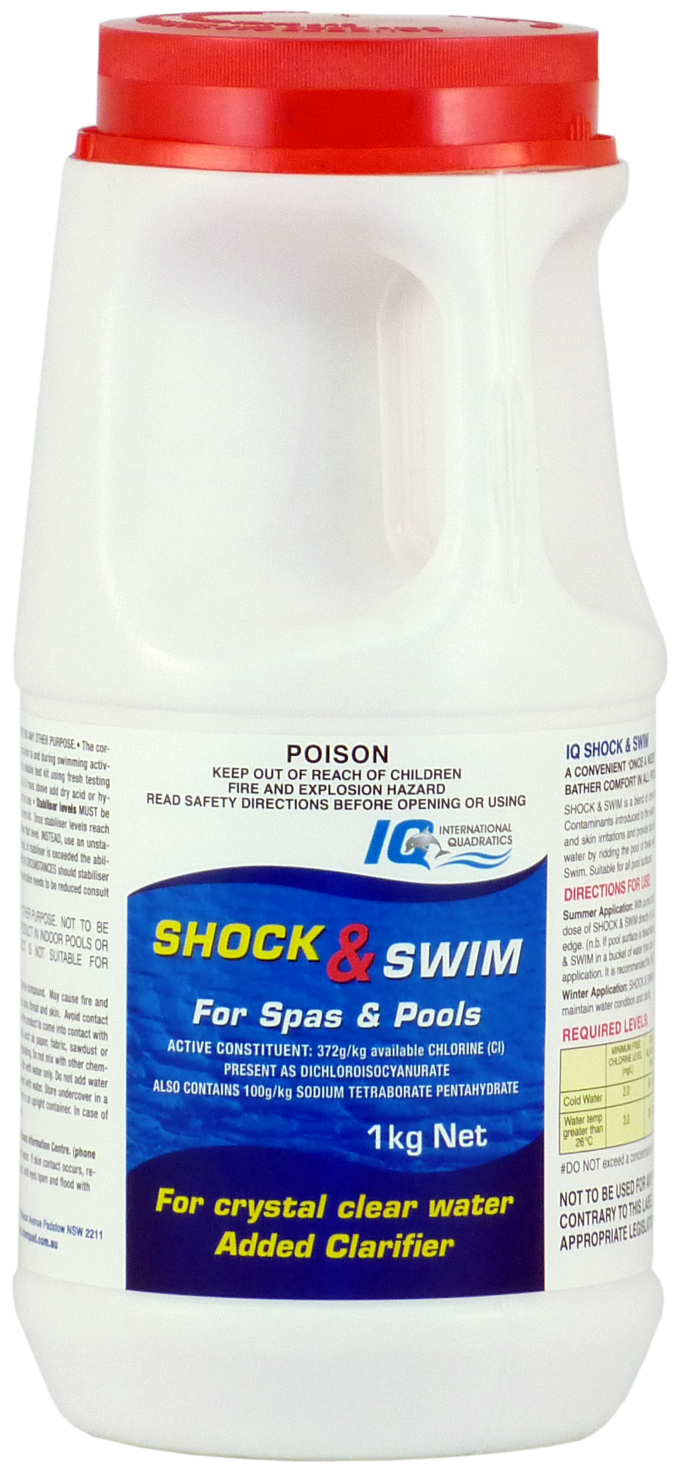 Shock and Swim - Pool Shock - 4 pack sizes available - IQSH