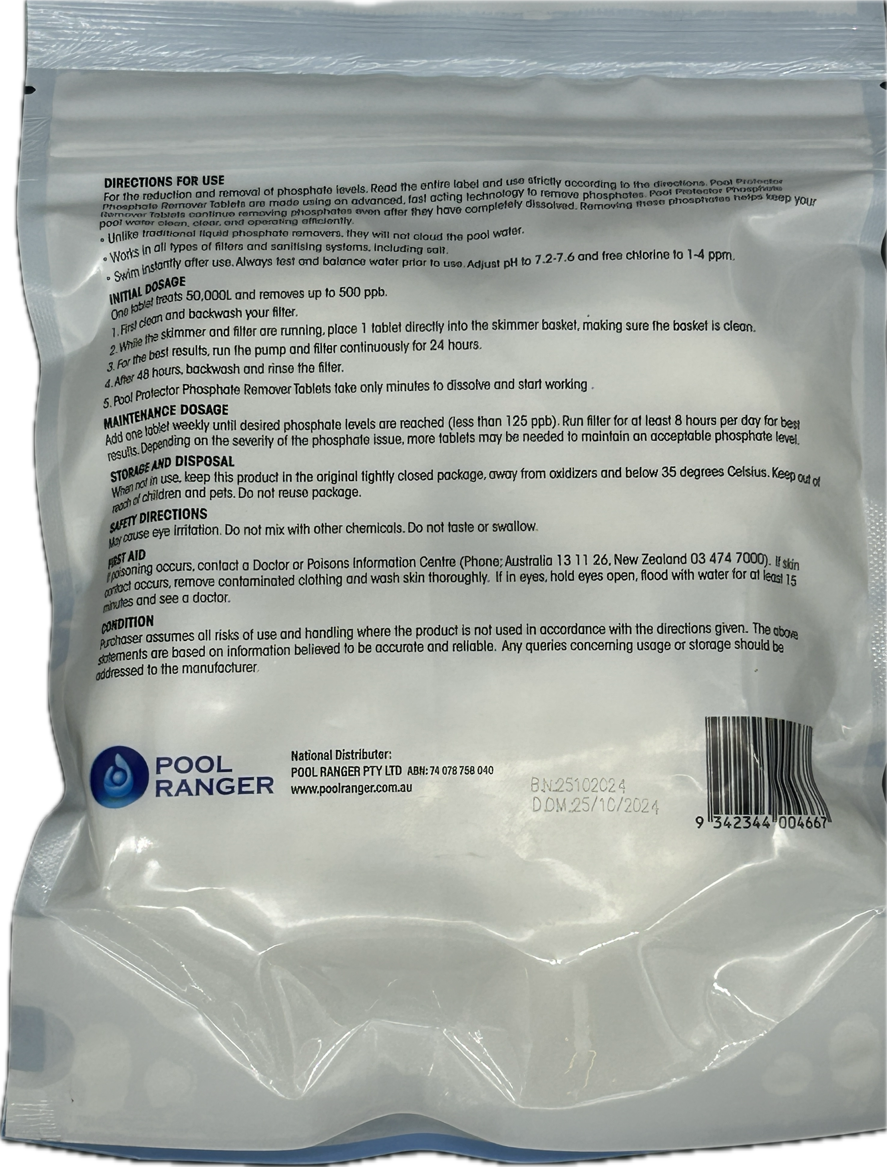 Phosphate Remover Tab 320g (4 x 80gm tabs) (24)