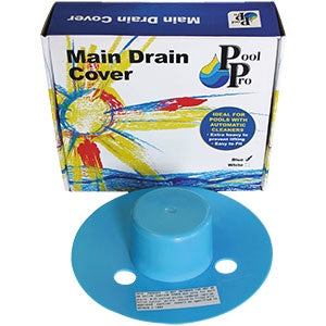 Pool Pro Blue Main Drain Cover in retail box