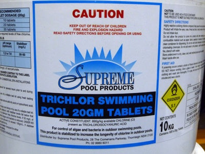 Supreme Trichlor Mini Tablets TCCA tri-chlor 10kg - BRADMT10