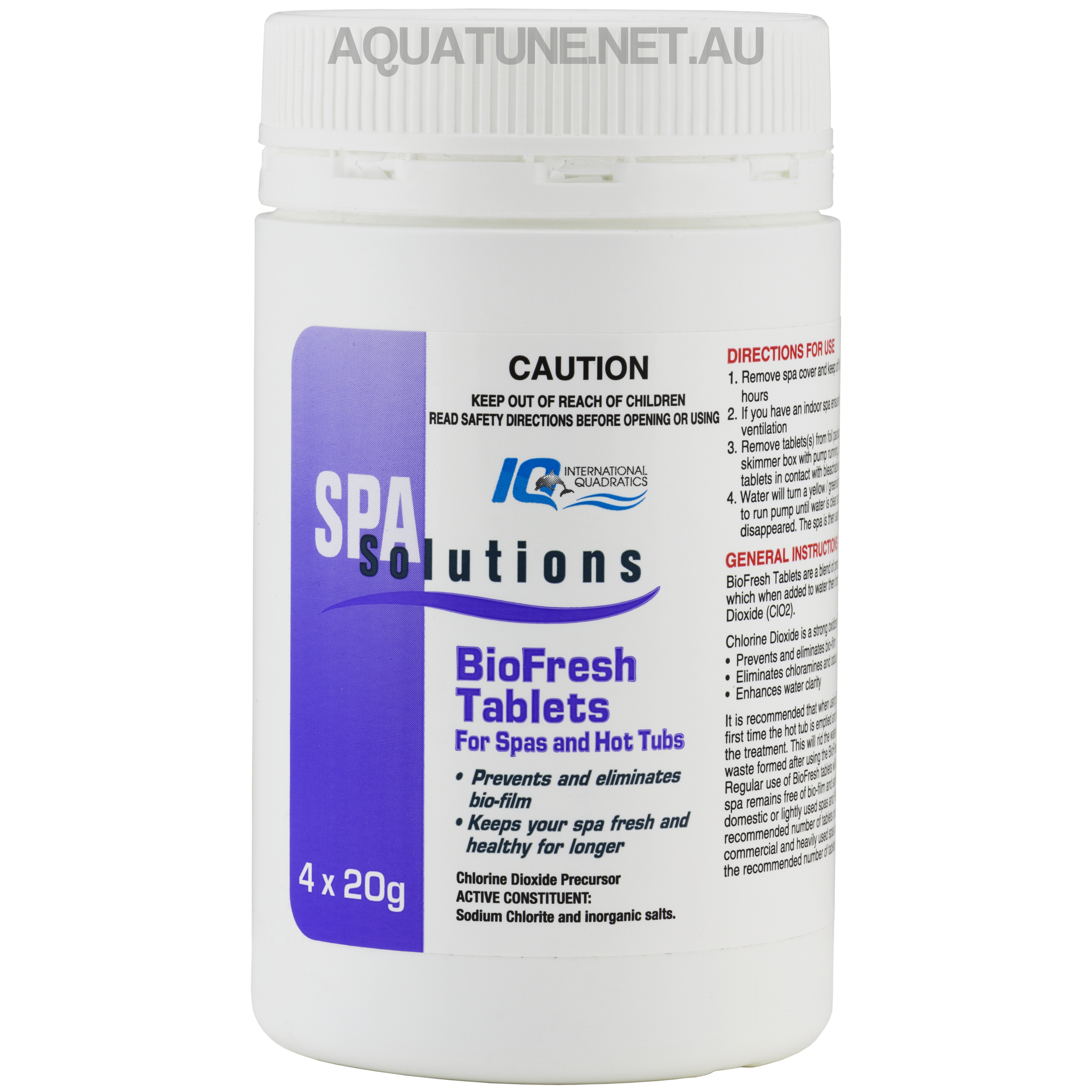 BioFresh 20g Tablets: Chlorine Dioxide Treatment - 2 pack sizes available-Chemicals-Aquatune