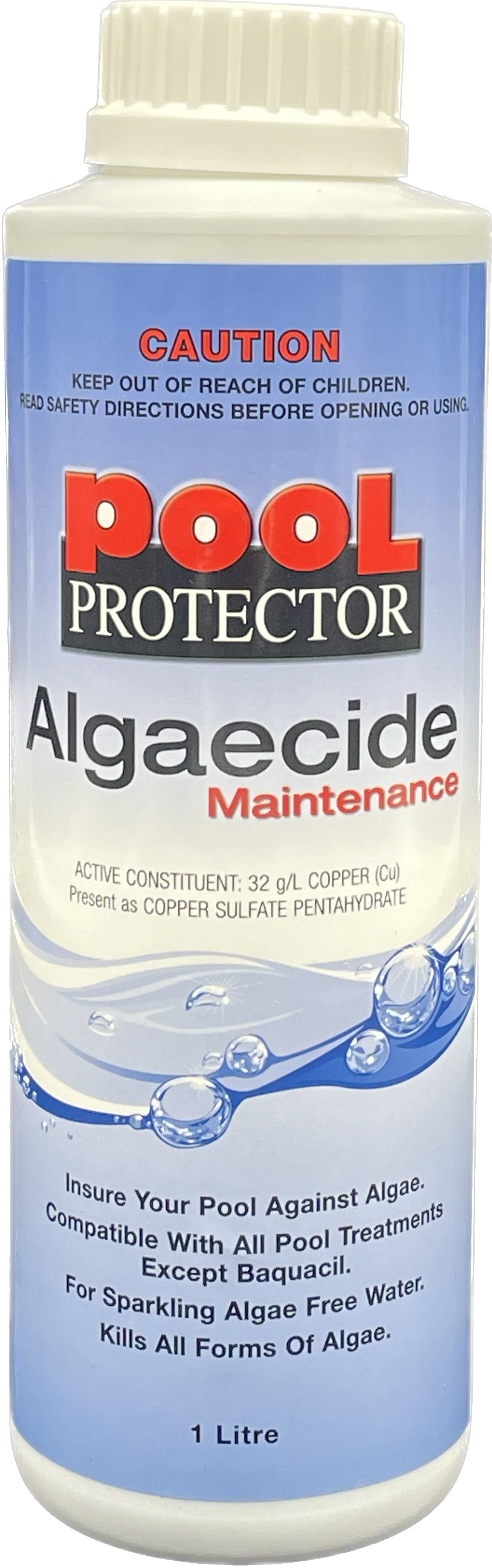 Pool Protector 1 Litre Algaecide Maintenance (12) (32g/L of Copper)