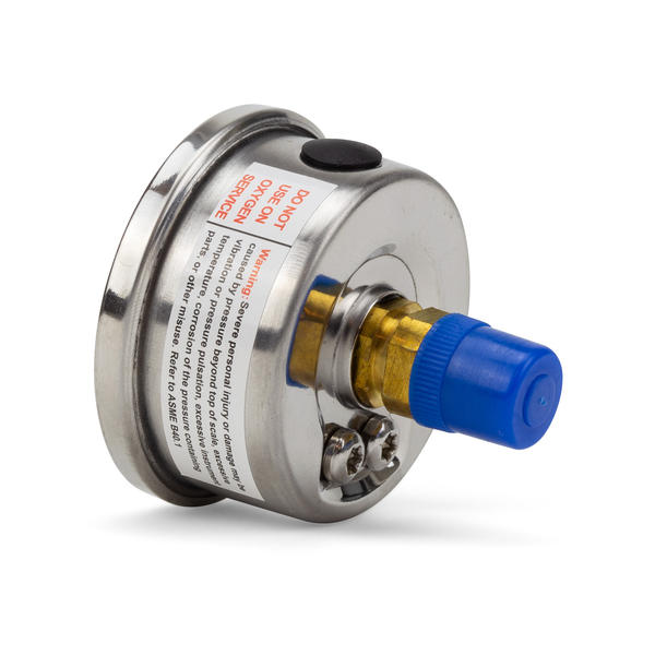 Pressure Gauge, stainless steel, oil filled, back mount - PGSC