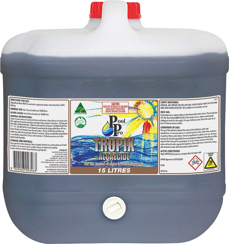 Tropix Algaecide 15L with 40g/L Copper Salts - TR15