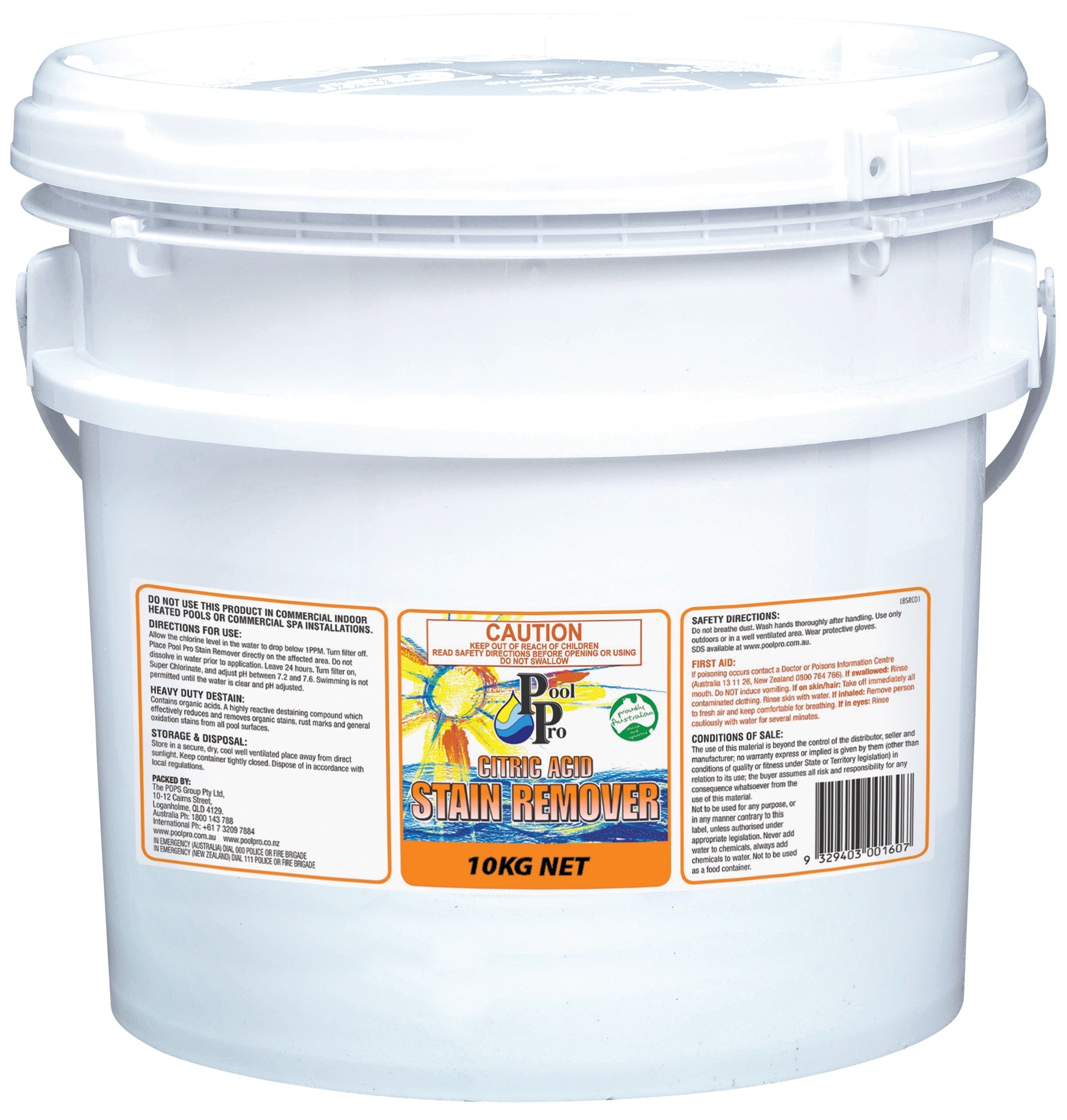 Citric Acid Stain Remover 10kg - SRC10