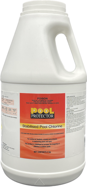 Pool Protector 4 Kg Stabilised Pool Chlorine (4) - Dichlor