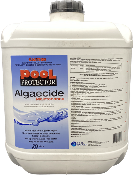 Pool Protector 20 Litre Algicide (32g/L of Copper)