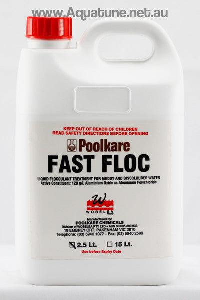 Fast Floc PAC Poolkare chemicals - 2 sizes available (2.5L or 15L) - F ...