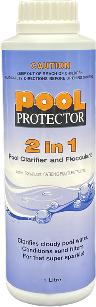Pool Protector 1 Litre 2 in 1 Pool Clarifier and Flocculant