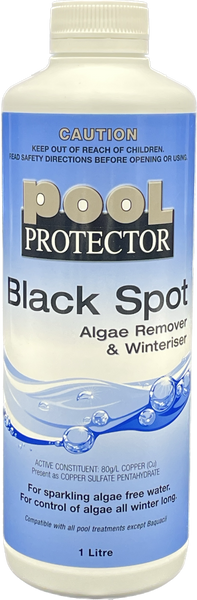 Pool Protector 1 Litre Black Spot Algae Remover and Winteriser (80g/L Copper)