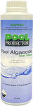 Pool Protector 1 Litre Pool Algaecide  Non Metal (400g/L Benzalkonium Chloride) (12)