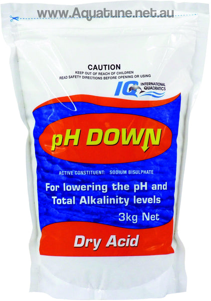 pH Down Dry Acid (Sodium Bisulphate) - 3 pack sizes available-Chemicals-Aquatune